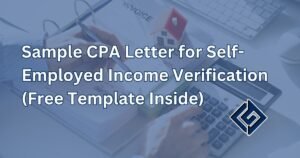 Sample CPA Letter for Self-Employed Income Verification (Free Template Inside)
