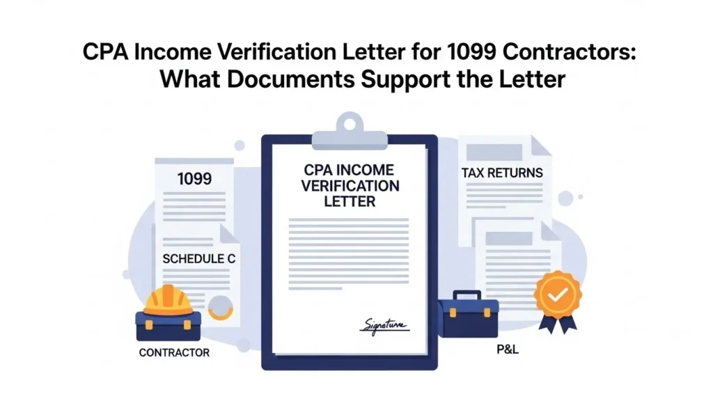 CPA Income Verification Letter for 1099 Contractors What Documents Support the Letter