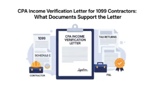 CPA Income Verification Letter for 1099 Contractors What Documents Support the Letter