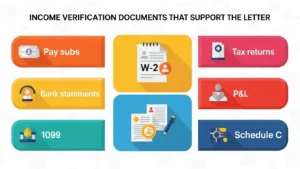 Income Verification Documents That Support the Letter