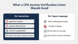 What a CPA Letter Should Avoid