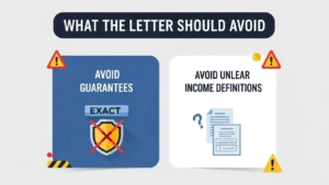 What the Letter Should Avoid